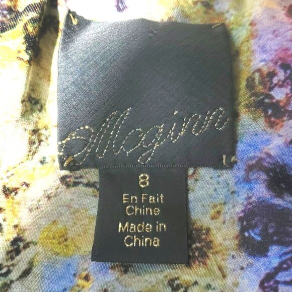 McGinn Knightsbridge strapless satin print cocktail dress with pockets size 8 - Picture 4 of 8